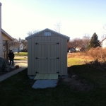 8x16 Gable 7' SIdes with roll up door and ramps Franklin WI #6